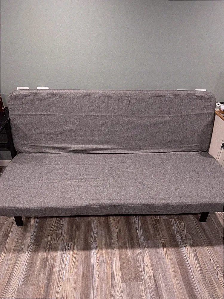 IKEA Futon Sofa Bed and Mattress with Cover and Additional Gray Cover