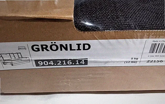 Ikea GRONLID SLEEPER Sofabed Section Cover Slipcover SPORDA DARK GRAY Sealed!