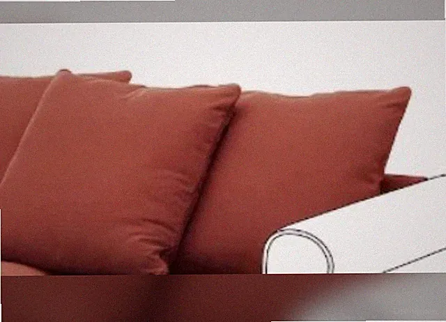 IKEA HÄRLANDA 2 pillowCOVERS partsof loveseat section, Ljungenlight red-rust-New