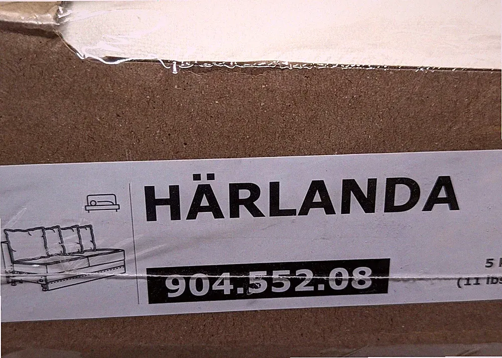 Ikea HARLANDA Loveseat SLEEPER Sofa Section Cover Slipcover INSEROS WHITE Sealed