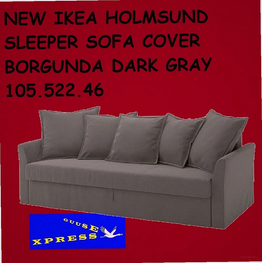 IKEA HOLMSUND SLEEPER SOFA COVER BORGUNDA DARK GRAY 105.522.46 NEW