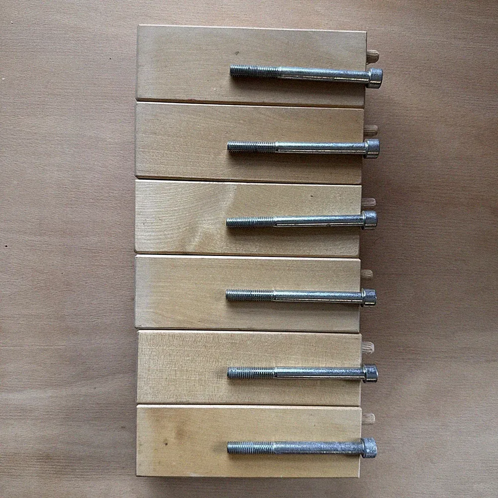 Ikea Karlstad Sofa Sectional 6 Solid Wood Legs w/ Mounting Bolts