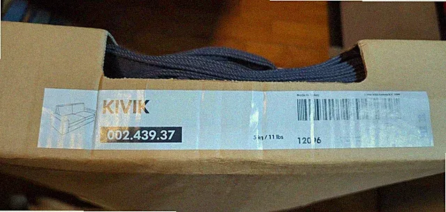 Ikea KIVIK 2-seat loveseat Cover Only black Idemo Open Box Never Used