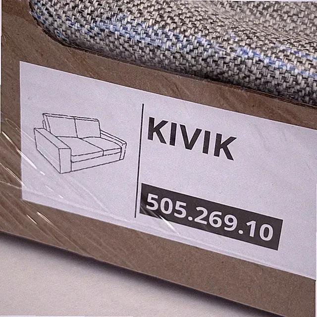 Ikea KIVIK 2 Seat Sofa Cover ( CHECK SIZE ) Grey Polyester 505.269. 10 E1-E2-1