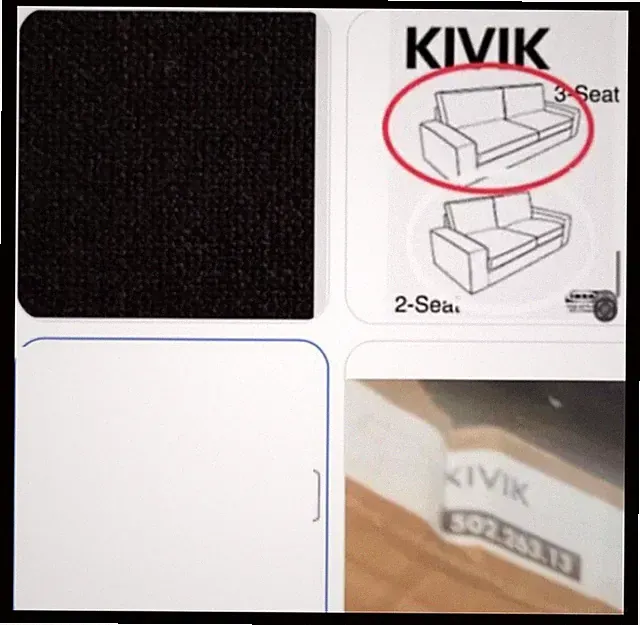 IKEA Kivik 3-Seat Cover LUX Teno Black Wool,NEW in Box,89” Sofa,MatesAVAILwDscnt