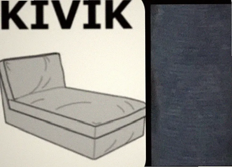 IKEA Kivik Chaise Lounge Ramna Dimpled Med Blue NEW Sofa Section COVER,AddMate!