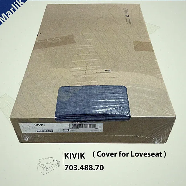 Ikea KIVIK Cover for Loveseat ( 2 seats ), Hillared Dark Blue, 703.488.70, NEW