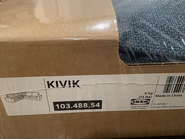 Ikea KIVIK COVER SLIPCOVER FOR CORNER Section Hillared Dark Blue 103.488.54