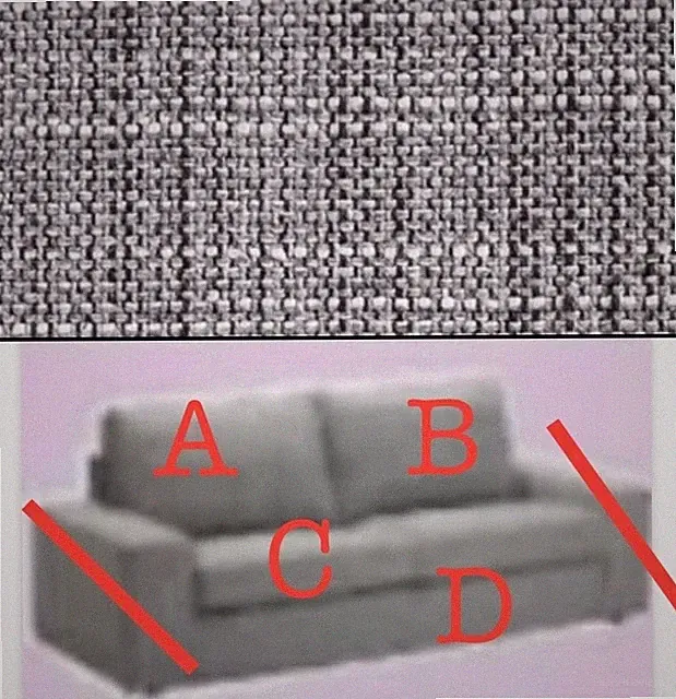 IKEA Kivik Isunda Gray Tweed PART,2-Seat Loveseat,NEW Cushion or Frame Cover,1Pc