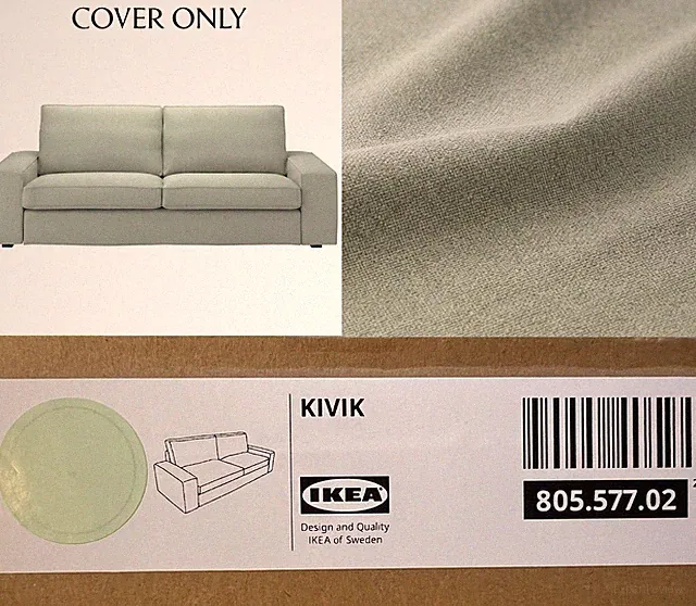 Ikea KIVIK ONLY Cover for 3-Seat sofa, Gunnared light green - NEW - 805.577.02