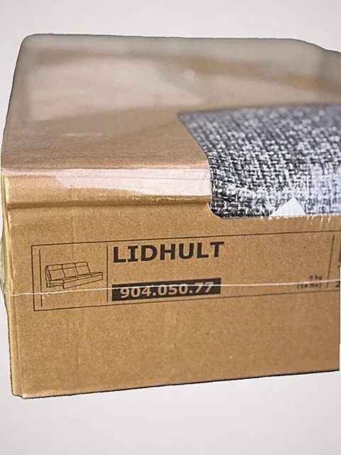 IKEA LIDHULT Cover 3-Seat Sofa Section Lejde Gray Black Slipcover 704.050.59-NEW