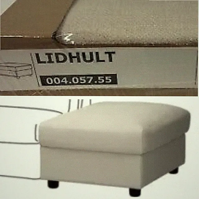 Ikea LIDHULT Open End Section w/Storage Cover 004.057.55 Gassebol Light Beige