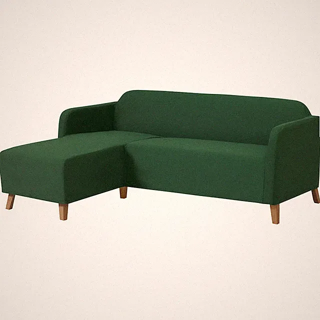 IKEA LINANAS Protector Cover 3-Seat Sofa w/Chaise, Vissle Dark Green 005.695.96
