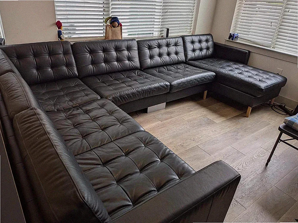 Ikea MORABO 6 piece Sectional Sofa Bomstad black Great Condition Full Set