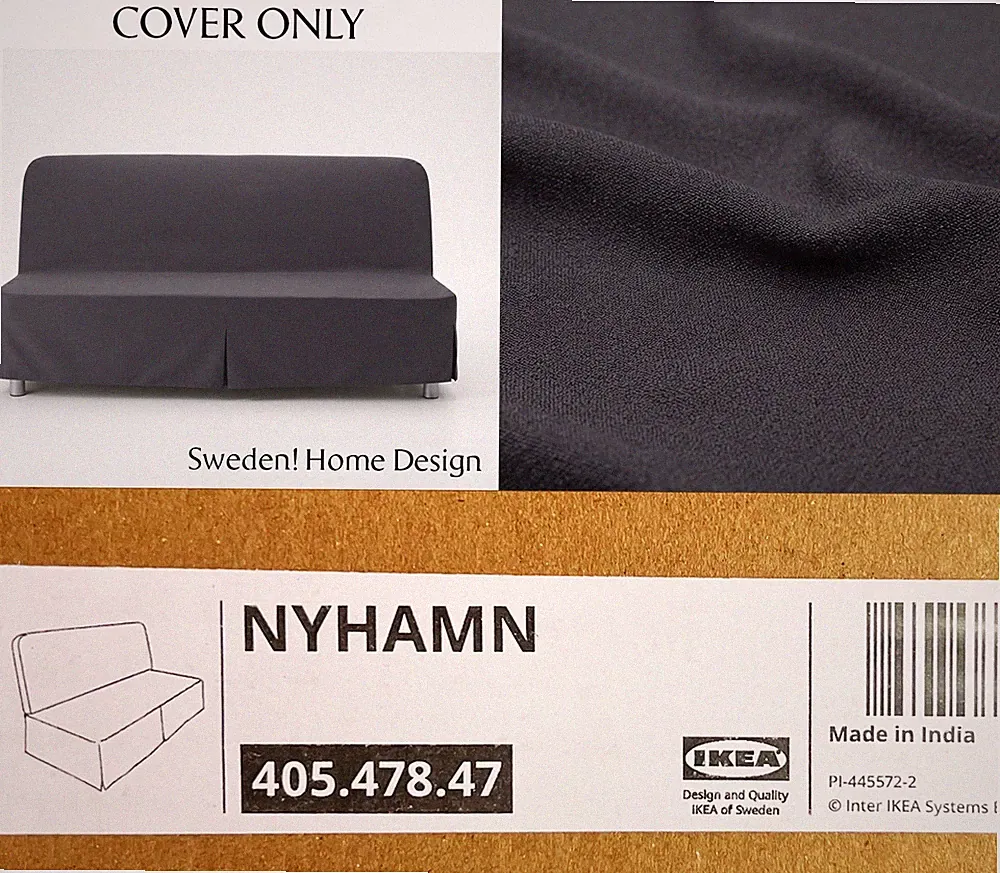 Ikea NYHAMN ONLY Cover for sleeper sofa, Naggen dark gray - NEW - 405.478.47