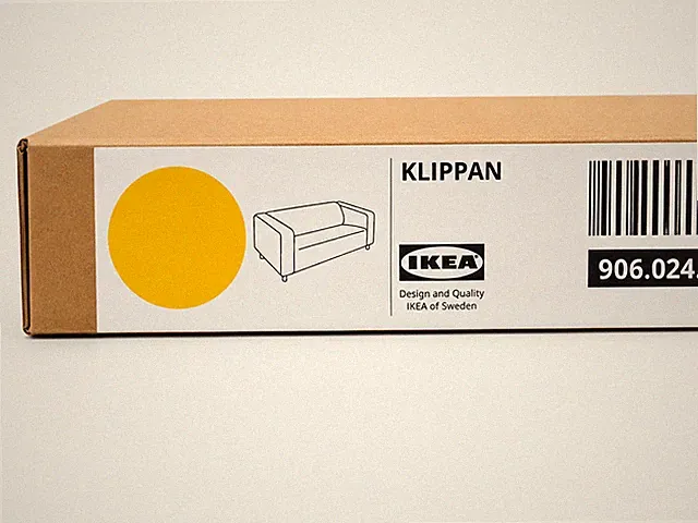 IKEA Original KLIPPAN Cover Only For 2-seat Sofa Tingetorp yellow/white/floral