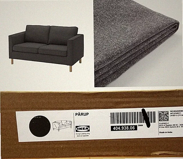Ikea PÄRUP ONLY cover for 2-seat loveseat, Gunnared dark gray 404.938.06 - NEW