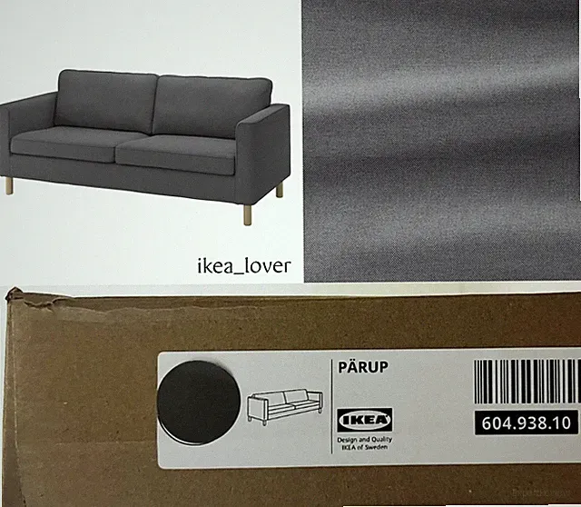 Ikea PÄRUP ONLY Cover for sofa, Vissle gray 604.938.10 - NEW