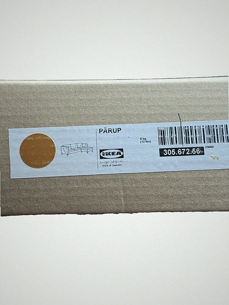 IKEA PÄRUP Sofa with Chaise Cover Only Vissle Yellow-Brown 305.672.56 – New