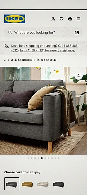 IKEA PÄRUP 3-Seat Sofa Couch Gunnared Dark Gray Cover 804.938.28 - NEW