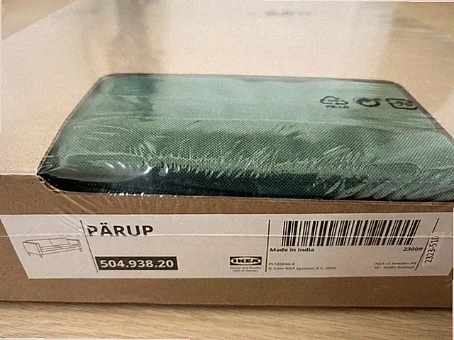 Ikea PARUP 3-Seat Sofa COVER ONLY, vissle dark green 504.938.20 - Brand New