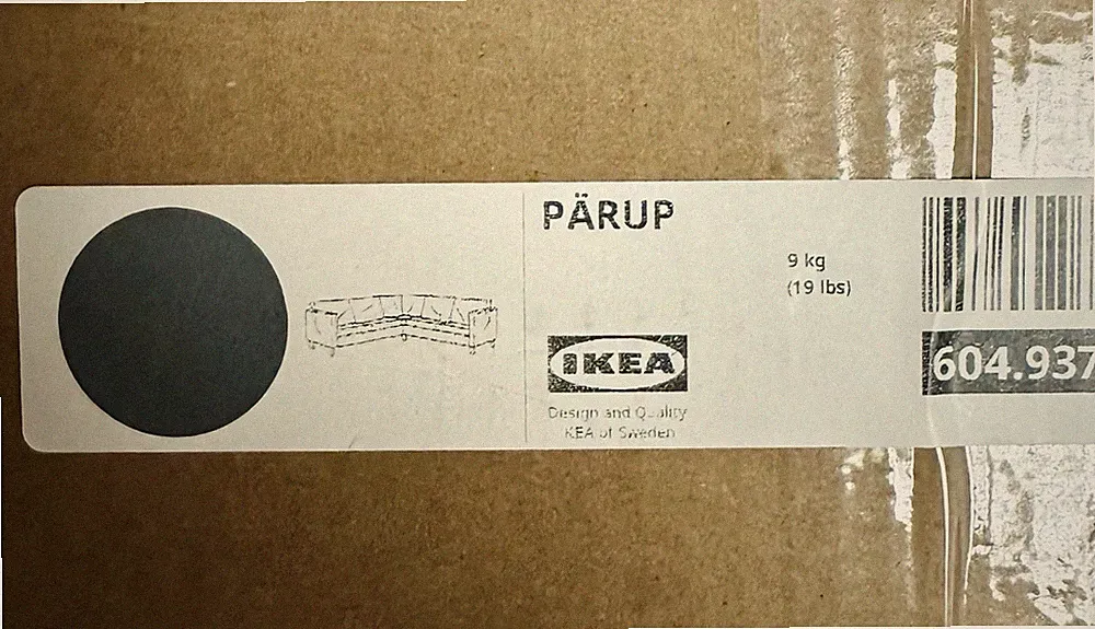 Ikea PARUP 4-Seat Sectional Gunnared Dark Gray Corner Sofa Cover 604.937.68 New
