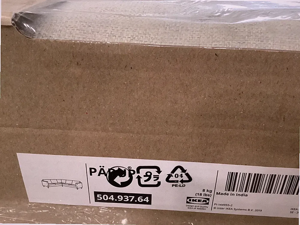 IKEA PARUP PÄRUP cover SLIPCOVER FOR 4-Seat Sectional Corner Sofa Gunnared Beige