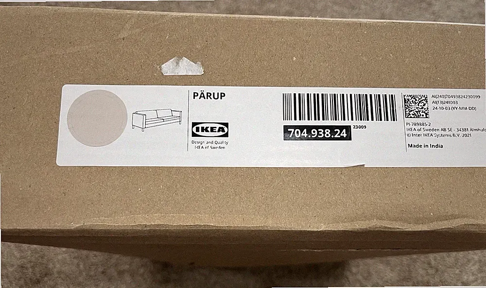 IKEA PARUP Sofa Cover Gunnared Beige 704.938.24 New Standard 3 Seat Discontinued