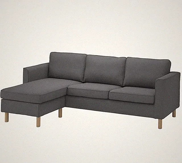 Ikea PARUP Sofa with Chaise, Cover ONLY, Vissle gray 404.939.72 - NEW