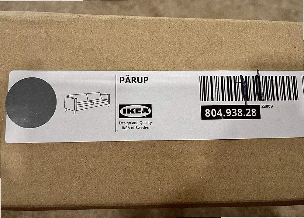 Ikea PARUP Standard 3 Seat Sofa Couch Cover Gunnared dark gray 804.938.28 - NEW