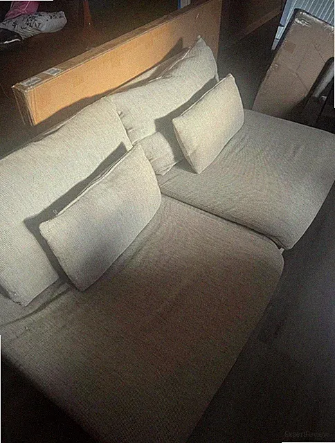 IKEA SÖDERHAMN Hillared Beige Sofa Section Cover, Cotton Blend