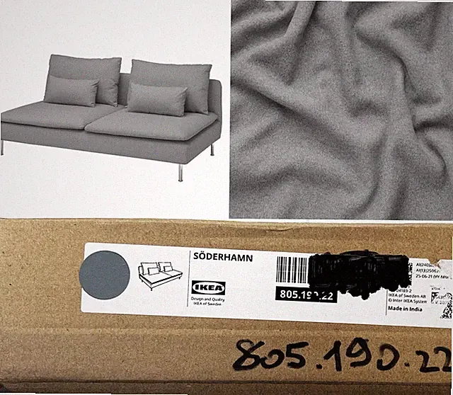 Ikea SÖDERHAMN ONLY Cover for sofa section, Tonerud gray 805.190.22 - OPEN BOX