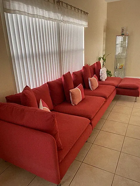 IKEA SÖDERHAMN Sectional 4 seats In Tonerud Red. Excellent Condition