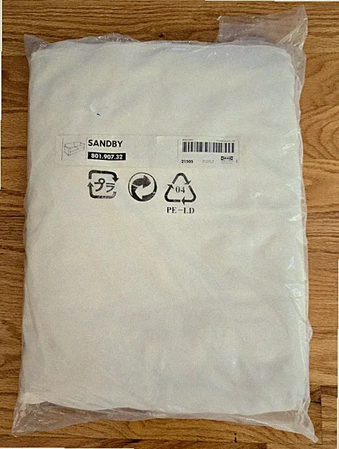 Ikea SANDBY Loveseat (2 Seat Sofa) Cover - White 801.907.32 - BRAND NEW IN BAG