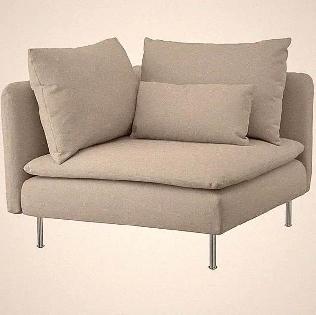 Ikea SODERHAMN Corner section COVER ONLY, Fridtuna light beige 805.191.35 - NEW