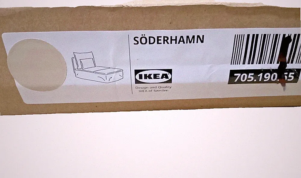 IKEA SÖDERHAMN Chaise Cover Gransel Natural 705.190.65-NEW