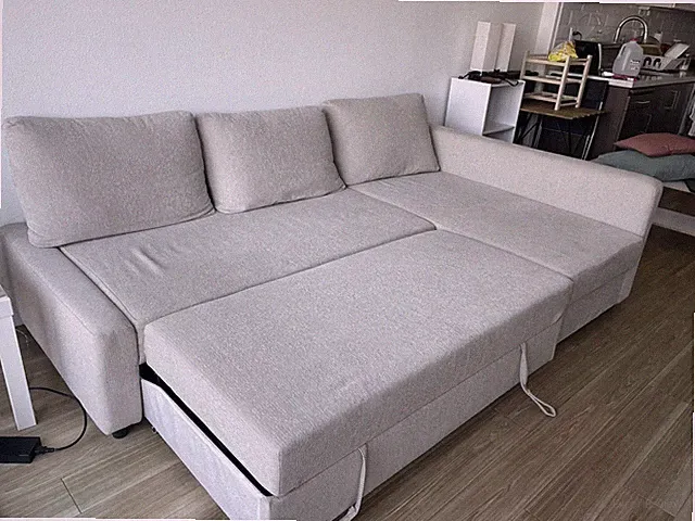 IKEA- Sofa sectional convertible to bed with storage space