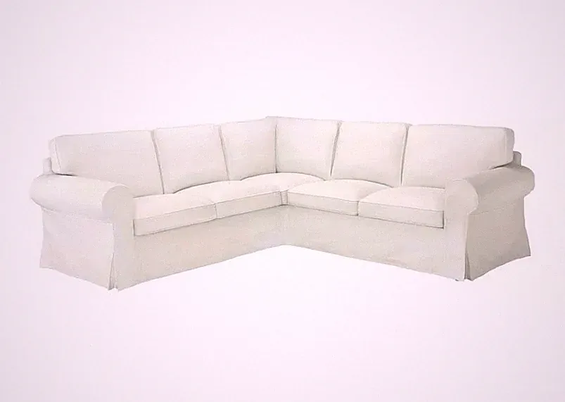 Ikea UPPLAND 4-seat Corner Sectional Sofa Cover, Blekinge white, 804.876.29