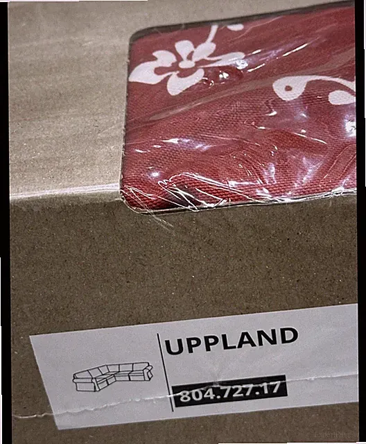 Ikea UPPLAND (4-Seat) Corner Sectional Sofa COVER Virestad red/white NEW