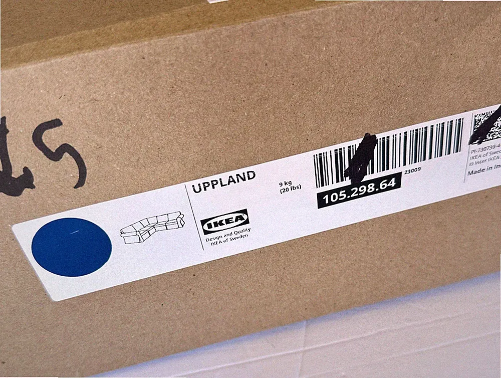 Ikea UPPLAND Cover for 4-seat sectional sofa, Kilanda dark blue 105.298.64 - NEW