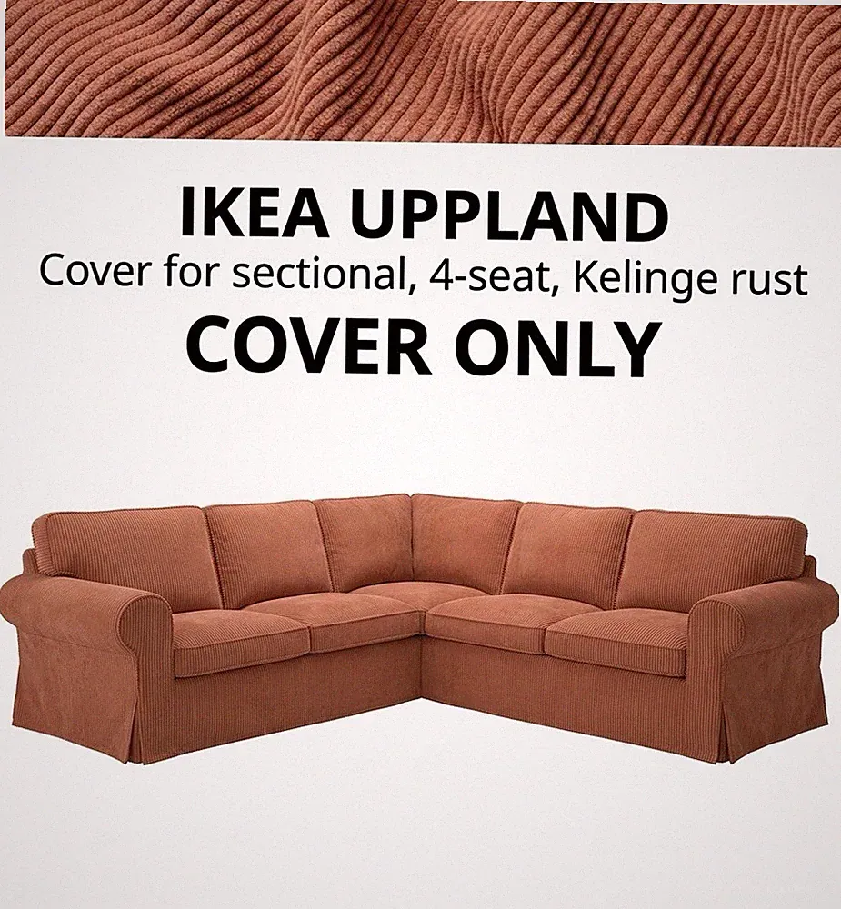 IKEA UPPLAND Cover for sectional, 4-seat, Kelinge Rust - COVER ONLY 705.602.48