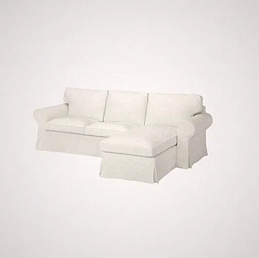 Ikea UPPLAND Cover for sofa, with chaise/Blekinge white New 704.876.39