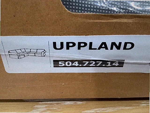 Ikea UPPLAND COVER SLIPCOVER for SECTIONAL 4 seat remmarn Light gray 504.727.14