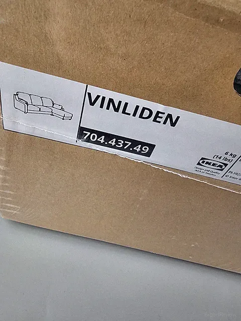 IKEA VINLIDEN Cover for 3 Seat Sofa With Chaise Longue Hakebo Light Turquoise