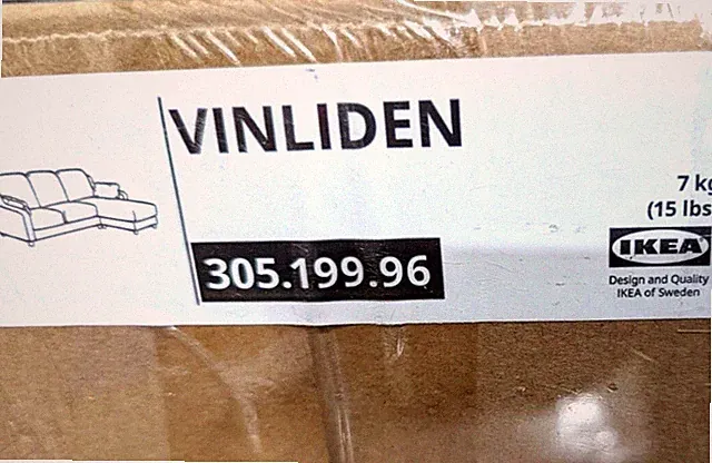 Ikea VINLIDEN Loveseat (sofa) w/CHAISE Cover Slipcover HAKEBO BEIGE New SEALED!