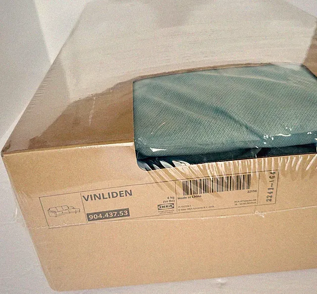 Ikea VINLIDEN Sofa with Chaise COVER Hakebo Light Turquoise 904.437.53