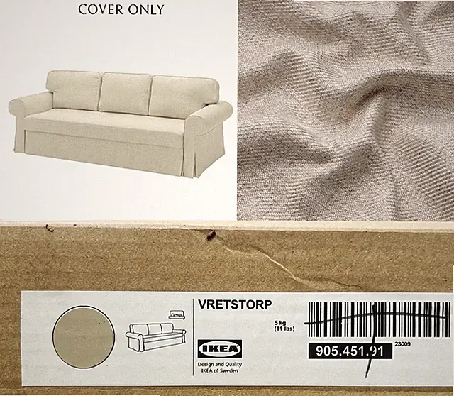 Ikea VRETSTORP Cover for sleeper sofa, Kilanda light beige - NEW - 905.451.91