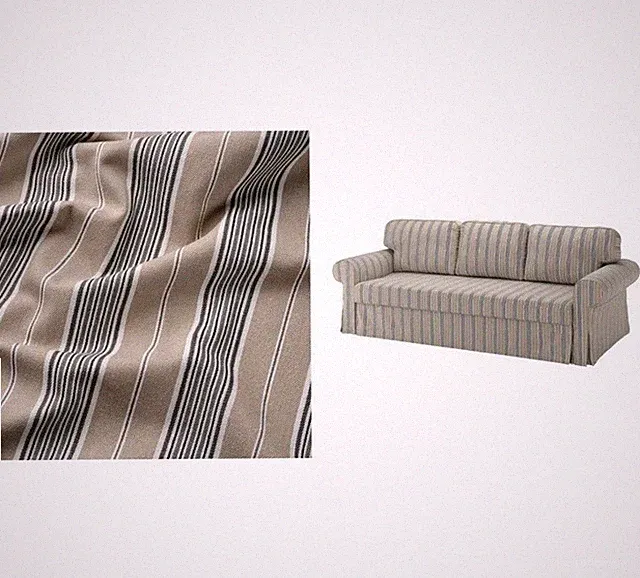 IKEA VRETSTORP KARLSHOV BEIGE / MULITCOLOR SLEEPER SOFA COVER 005.476.27 NEW