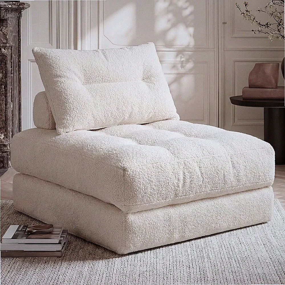 In- Folding Sofa Bed, Convertible Sleeper Chair Bed, Beige