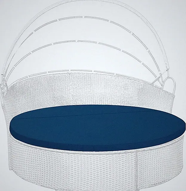 Indigo Waterproof Round Bed Cover for Outdoor Furniture, 75In, Elastic Fit